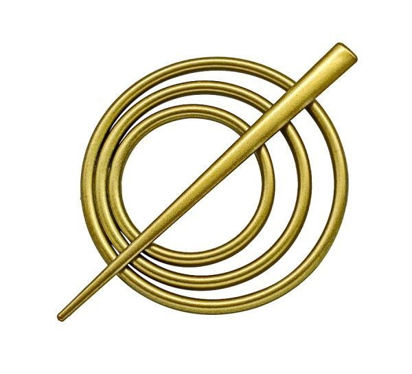 Заколка Круг d90 мм антик светлый В0004-5 MISLT