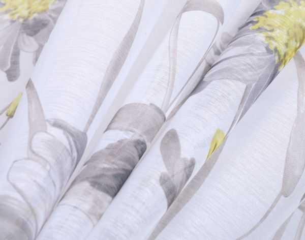 Комплект тюлів для кухні 2х140х160 см Квіти сірі La Nuit