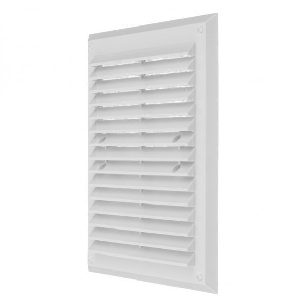 Решетка для вентиляции MiniMax с сеткой против насекомых 240 х 180 мм (1104) пластик белый 