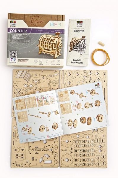 Деревянный 3D-конструктор UGEARS Счетчик