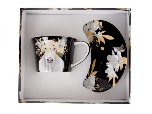 Чашка с блюдцем Белое золото 220 мл 924-592 Lefard