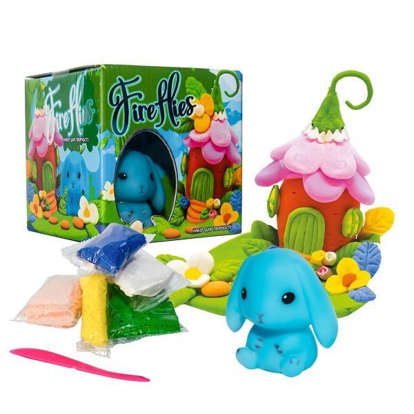 Набір маси для ліплення Strateg Fireflies зайченя 30410