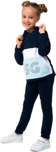 Комплект для девочек Smil 117286 р.134 темно-синий 