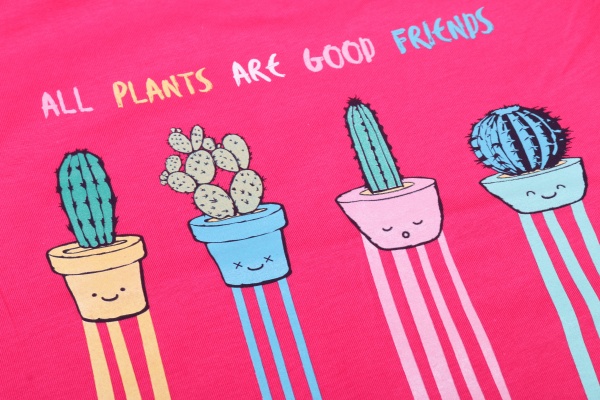 Футболка для дівчаток Luna Kids Cactus р.134 рожевий 