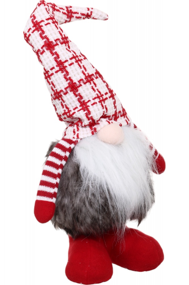Декорация новогодняя Гномик лисовик что стоит 22х97 см в ассортименте леший AXY2218002AB