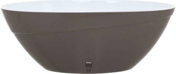 Горшок пластиковый Santino Calipso овальный 3,3л дымчатый/белый (K2 SAD-ALB) 