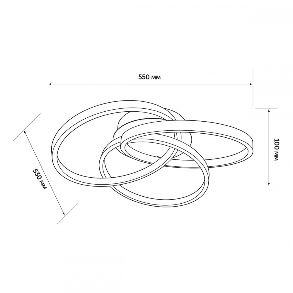 Світильник стельовий LED CONCEPT LED BELVILLE R RC 110 Вт чорний 2800-6000 К