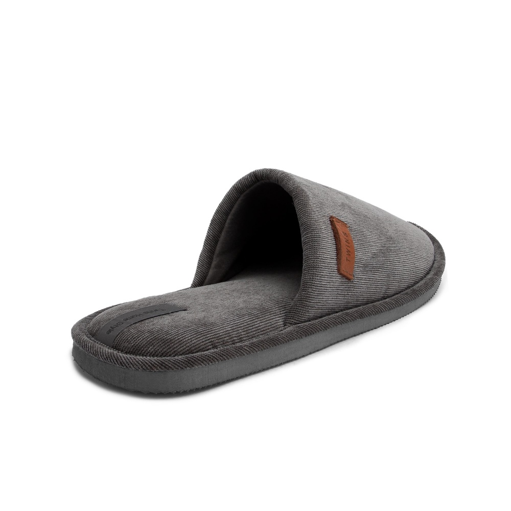 Тапки домашние Twins HS-OZ вельветовые р.44/45 серый