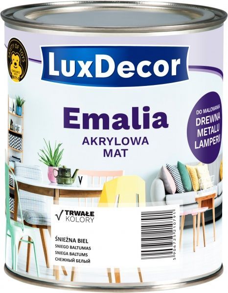Емаль акрилова LuxDecor світло-сірий мат 0,75л