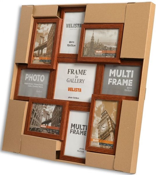 Мультирамка Velista 10x15/13х18 см коричневый 