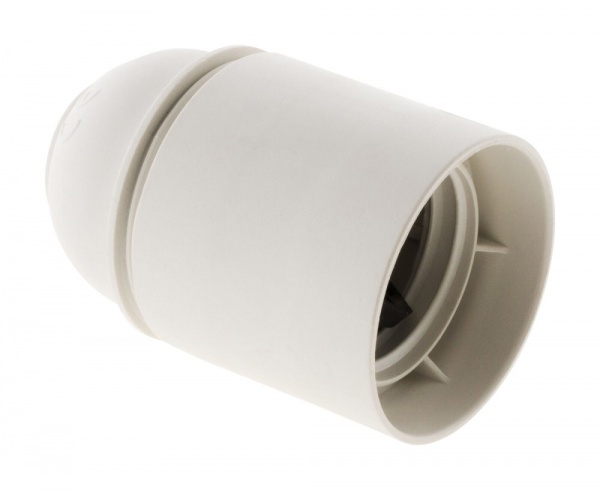 Патрон электрический Electraline винтовой подвесной E27 карболит белый 71120