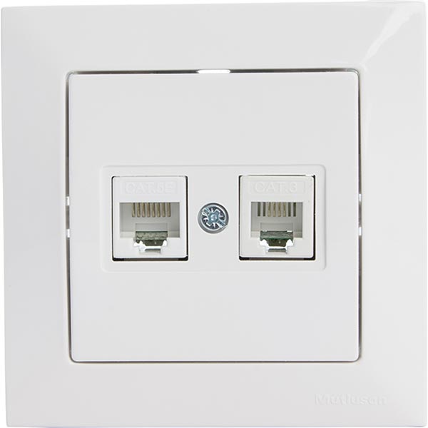 Розетка Mutlusan Candela комбинированная белая