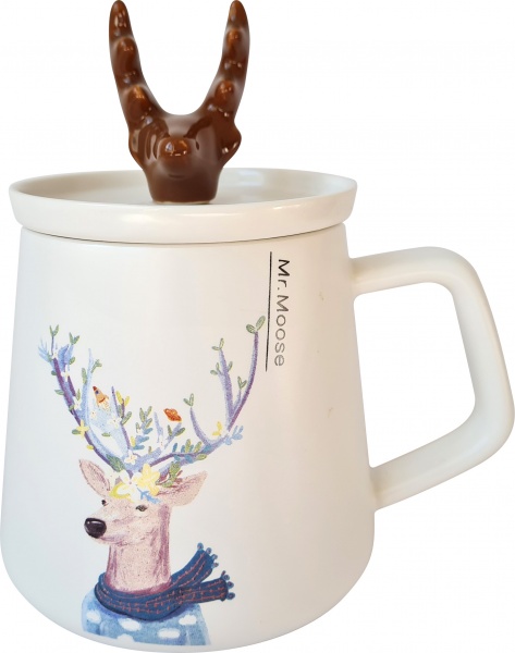 Чашка с крышкой Mr.Winter 400 мл A0520-JZ20S20B Astera