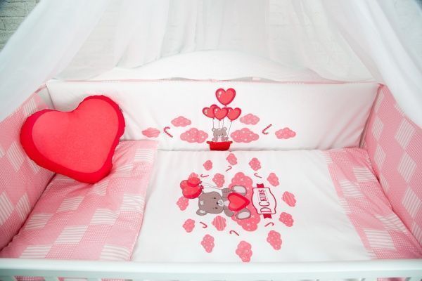 Комплект постельного белья ДС Україна от 0-3 лет БК-016 розовый 