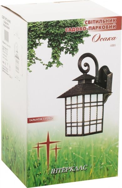 Світильник садовий Інтерклас Осака E14 40 Вт IP44 античне золото 4631 