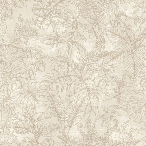 Шпалери вінілові гарячого тиснення Decoprint leaf beige EP1051 0,53x10,05 м 