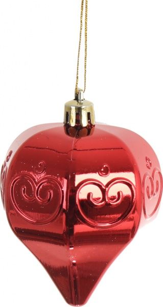 Набор елочных шаров пластиковых Люкс красный d80 мм 75 шт./уп. 