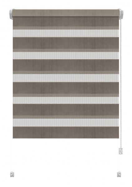 Ролета день-ночь Gardinia Мини Зебра 42,5x150 см мокко 