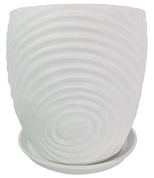 Горщик Пеньок шовк круглий 10 л білий 