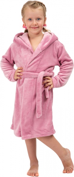 Халат дитячий для дівчинки Roksana Вушки №0051/90076 р.146-152 темна троянда 