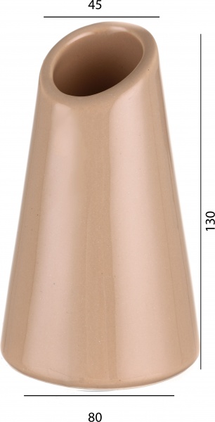 Ваза керамічна Eterna бежевий 4,5х4,5х13 см 105-13 