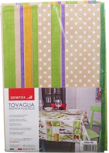 Скатерть Felpata Plus Eco 140x140 см зеленый Gemitex 