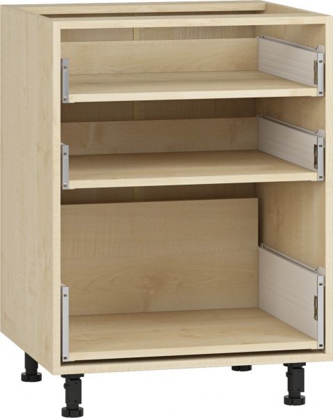 Тумба нижняя Грейд с 3-мя метабоксами 600x820x522 мм клен 