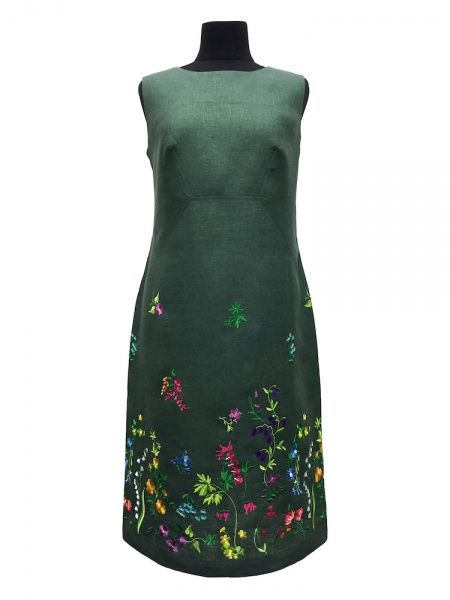 Платье Галерея льна Гремми р. 46 хаки 0048/46/547 