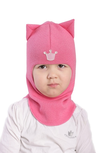 Шапочка детская для девочки Beezy Кошка р.54-56 бледно-розовый 1750 
