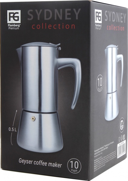Кофеварка гейзерная Sydney 500 мл EB-CM0200B Flamberg Premium