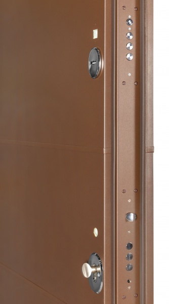 Двері вхідні Булат Elegant 703 Metalic Wood - коричнева коричневий 2050x850 мм праві