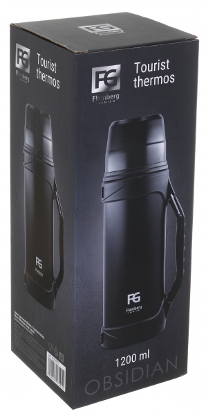 Термос туристический 1200 мл Obsidian черный XTH8-120 Flamberg Premium