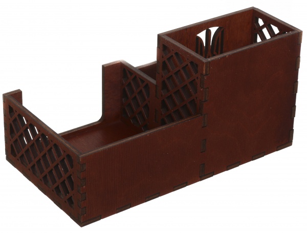 Органайзер настільний 18,8x10,8x9,5 см червоне дерево Nice goods