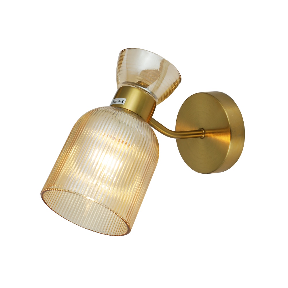 Бра Miorro Viola 250х110х210 мм металл/стекло 40 Вт E14 медь 51-311-126