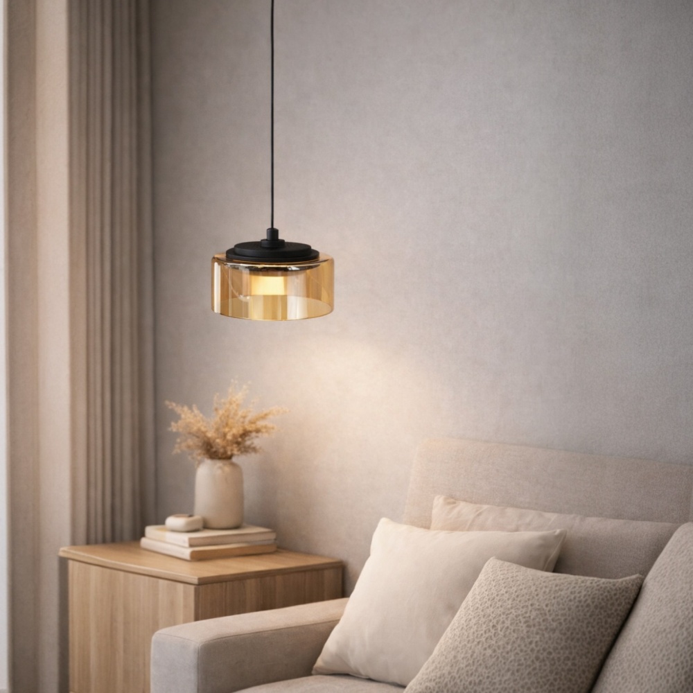 Люстра подвесная LIGHT SET DUSHA MS241 1x12 Вт GX53 черный с янтарным