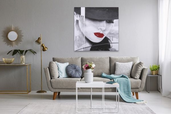 Репродукция Red Lips 2 80-89 80x80 см 