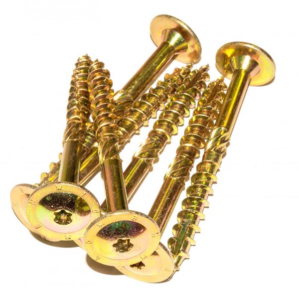 Шуруп конструкційний з пресшайбою 10x100 мм жовтий цинк