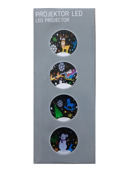 Декорація LED-проектор Новорічна сцена IP44 різнокольоровий E-395282 