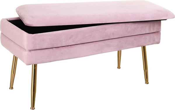 Сундук-пуф Pierre 79,5х37,5х42 см пудровый