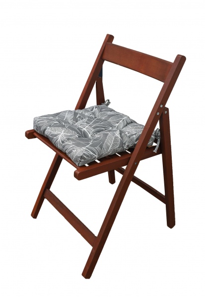 Подушка на стул МАСАО листья серые Прованс