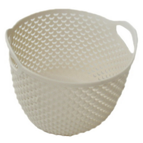 Корзина Ucsan Plastik DROP круглая кремовый 