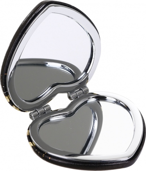 Зеркало карманное косметическое Лідер Канц Сердце фигурное 4 варианта в ассортименте 