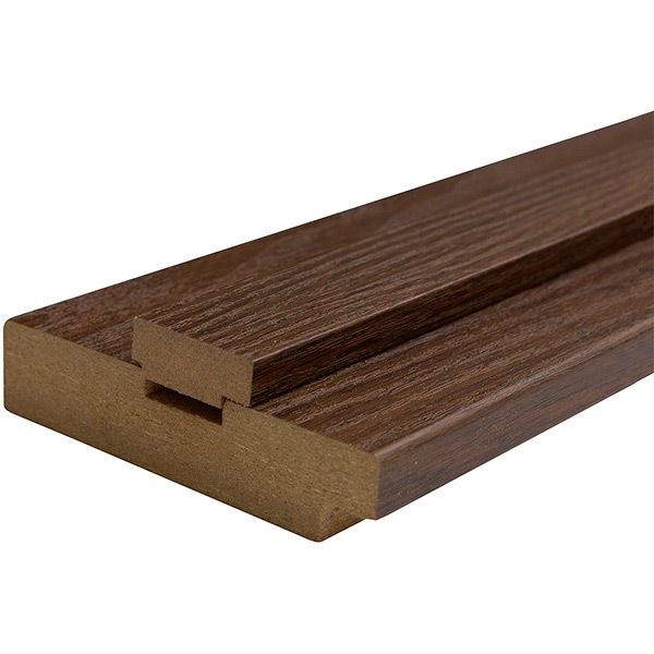 Дверная коробка ОМіС ПВХ под добор ПВХ 80x33 мм каштан