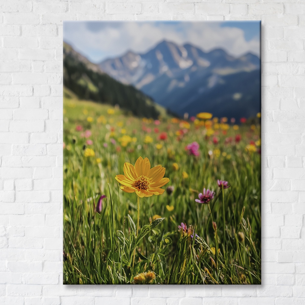 Картина на холсте Цветочная лужайка 1 100x75 см Brushme FNK0122017