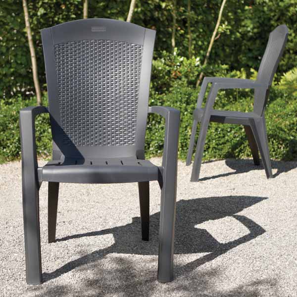 Стул пластиковый Keter Minesota 213717 99x61x55 см серый 213717