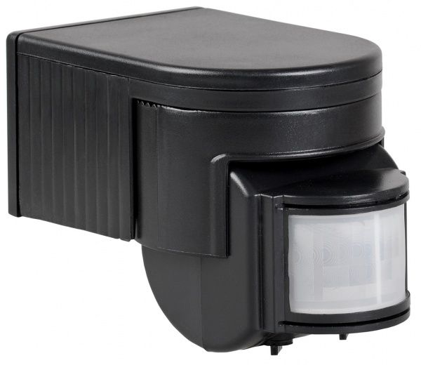 Датчик движения IEK ДД 012 180° 12м 1100W IP44 черный LDD10-012-1100-002