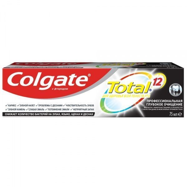 Зубна паста Colgate Total 12 «Професійне глибоке очищення» 75 мл