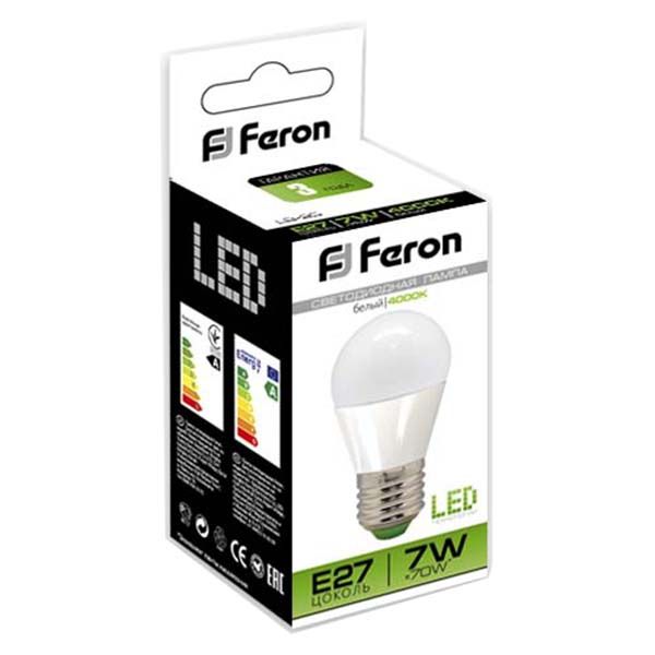 Лампа LED Feron LB-95 G45 7 Вт E27 4000K