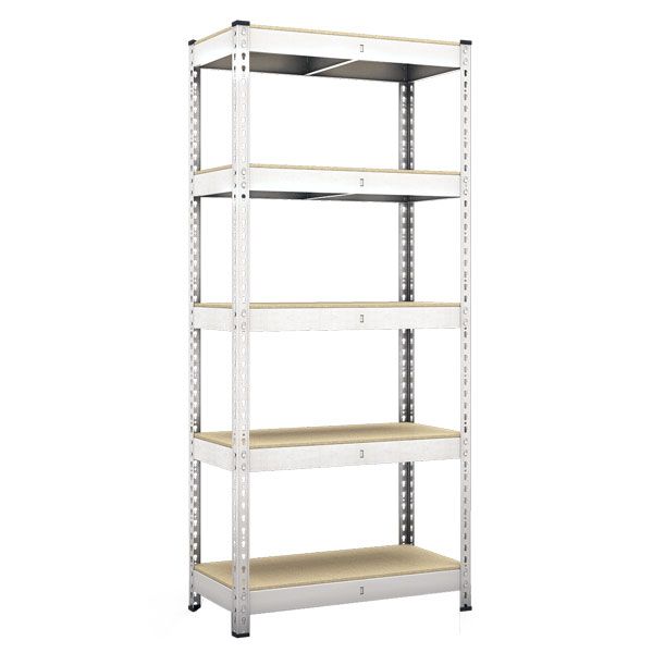 Стеллаж металлический с полками МДФ 180х90х40 см