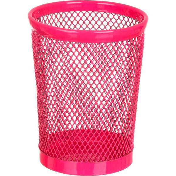 Підставка для ручок 7,3x6,0x10,5 см рожева